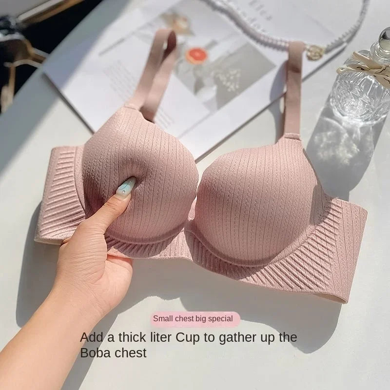 Ultra Thick 6CM Push up Bra for Small Chest Padded No Steel Ring Comfortable Sexy Lift Lingerie Flat Chest Women