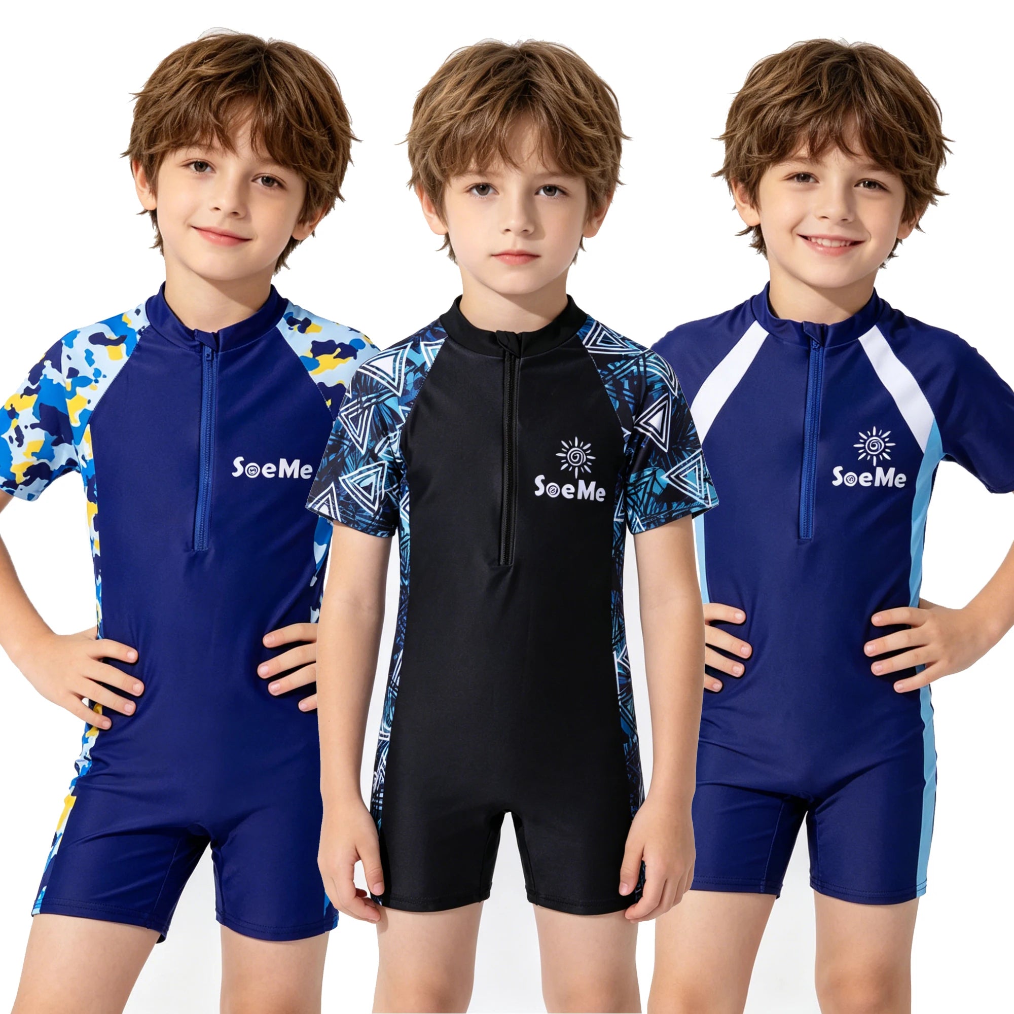 One-Piece Swim Suits Boys Swimsuits Fashion Sun Protect Girls Swimwear Kids Bathing Suit Cartoon Quick Drying Swimming Clothes