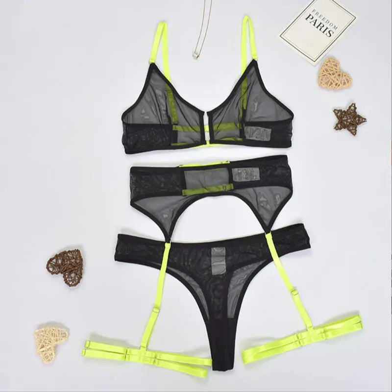 Sexy Bra & Briefs Gather Sets Seamless Sensual Transparent Thin Intimates Erotic Lingerie Suits Sexy Panties Underwear Set