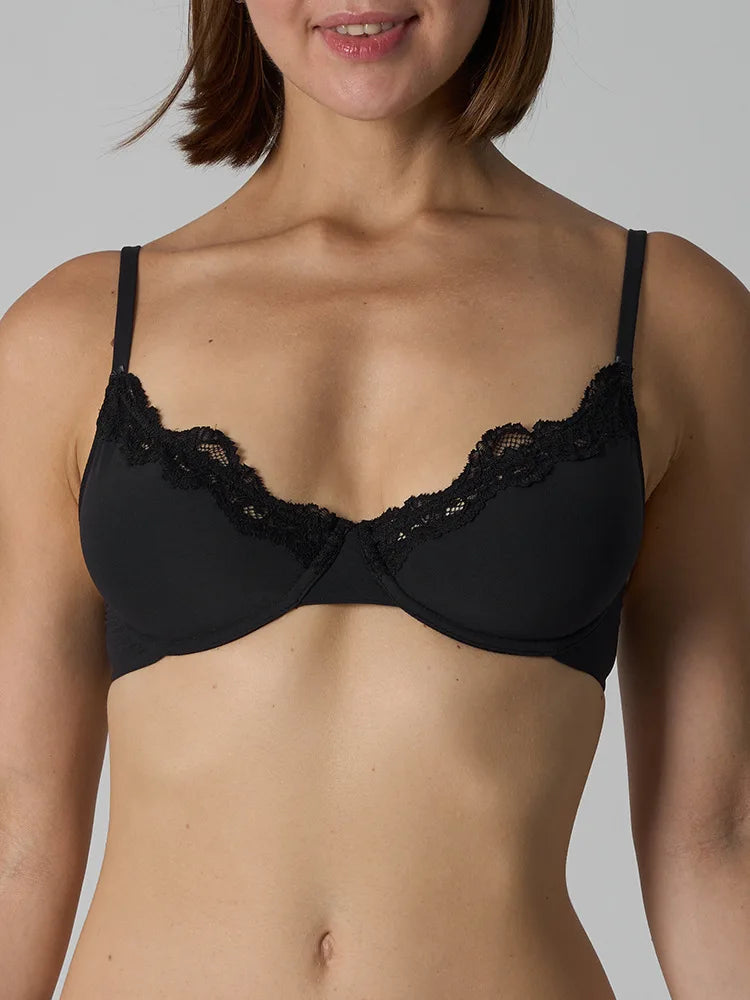 Lace Underwire Bra for Women – French Style, No Padding, Elegant Lift & Support, Comfort Fit