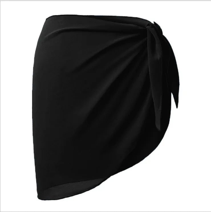 Women Short Sarongs Swimsuit Coverups Beach Bikini Wrap Sheer Short Skirt Chiffon Scarf Cover Ups for Swimwear