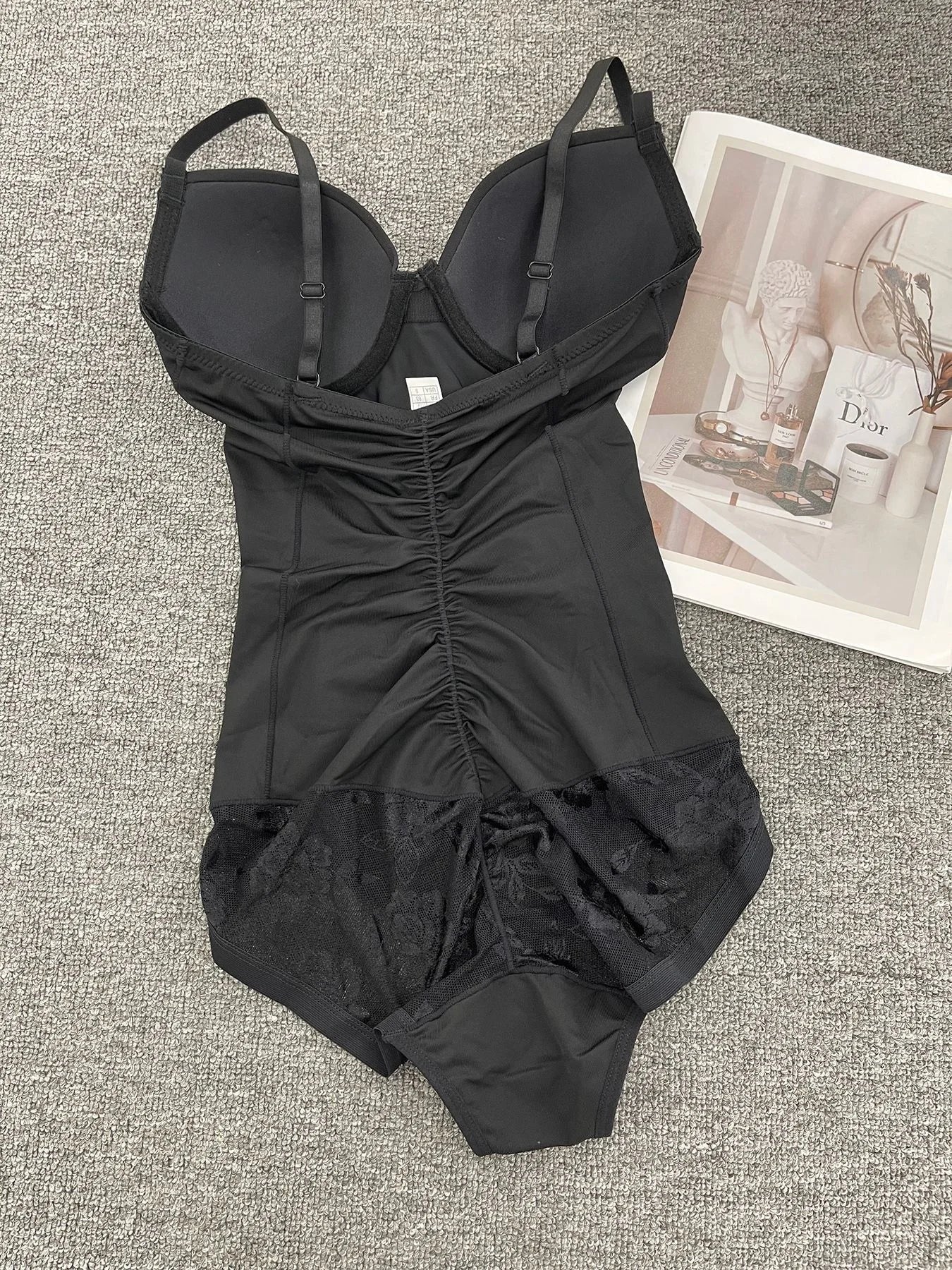 Enhanced Version Postpartum Bodysuit with Bra Lace Seamless Shapewear Full Coverage Control Underbust Bodysuit for Women