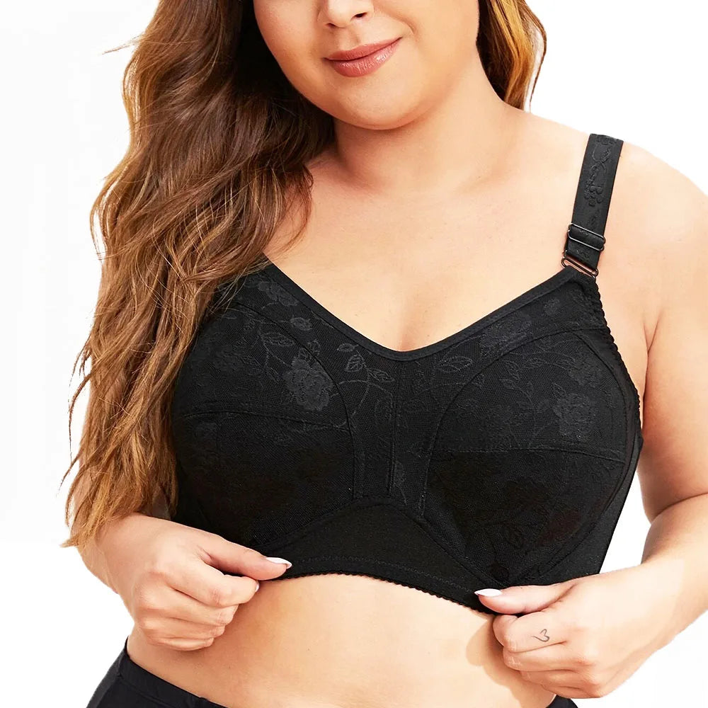 BCHRAYIUP Ladies Full Coverage Non-Wired Non Padded Bra Minimizer Comfort Soft Cup Bras 36 38 40 42 44 46 48 50 AA A B C D