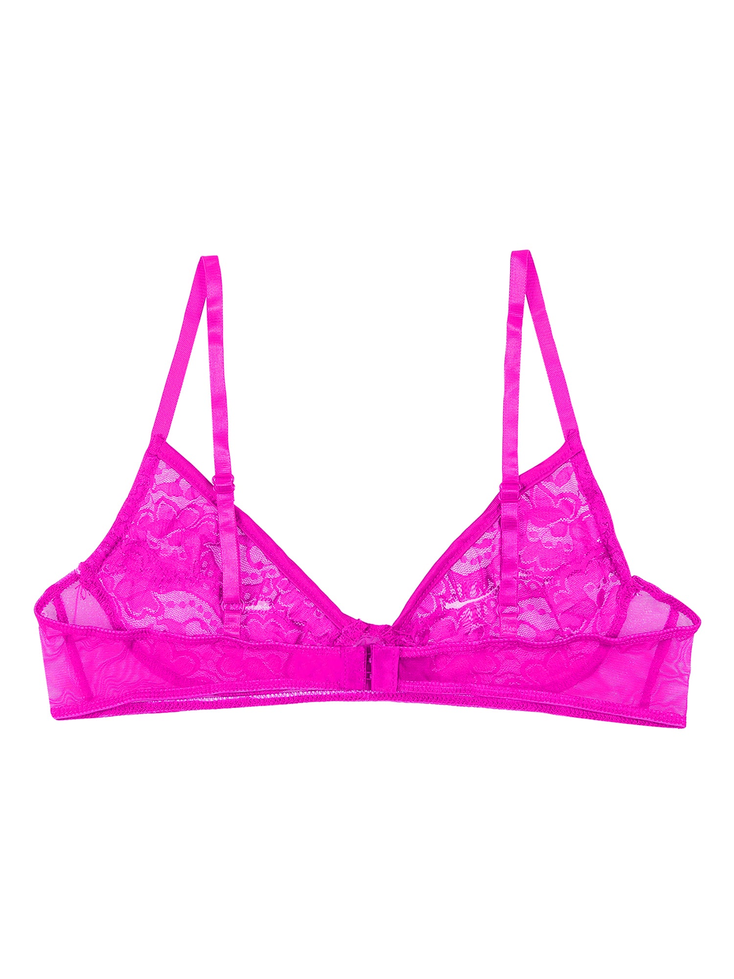 Women Nipple Exposed Bra Sexy Open Cup Lace Lingerie Exotic Brassiere Nightclub See-through Bralette Wire-free Unlined Bra Top