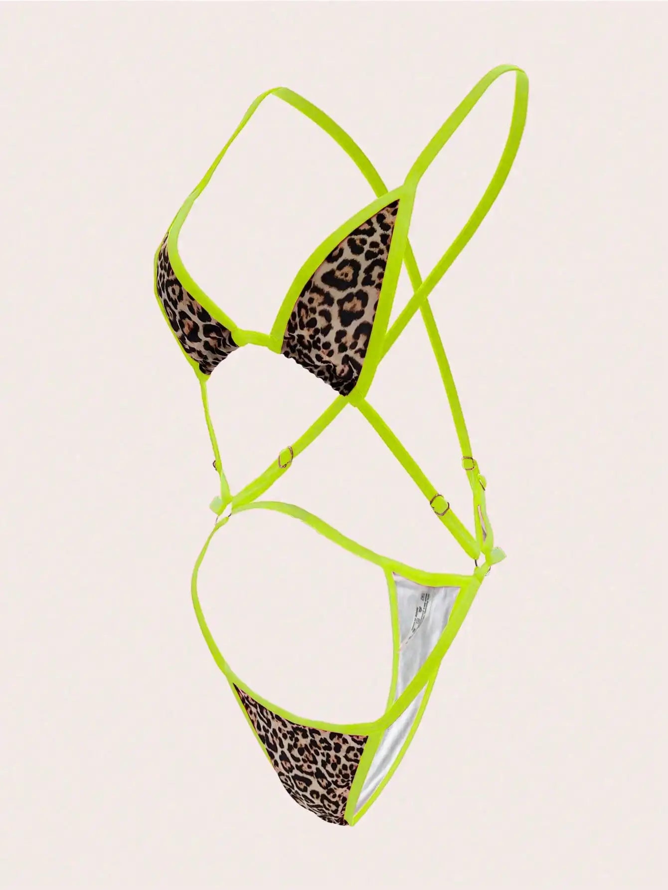 Sexy Lingerie One-Piece One-Piece Lingerie Set With A Three-Point Style Women's Leopard Print Sexy Lingerie Set