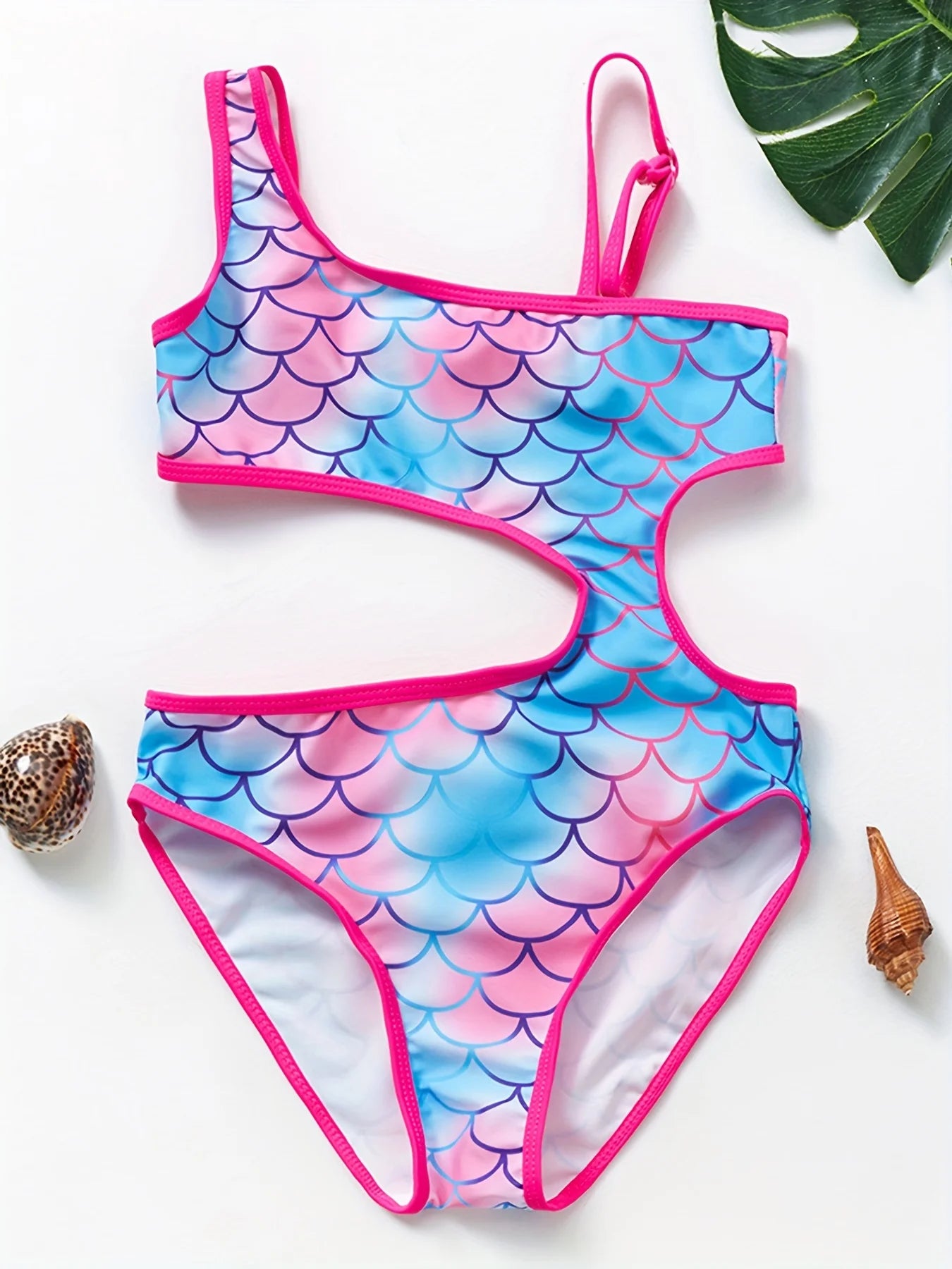 Toddler Girls One-piece Swimsuits Girl Waistless Fish Scale Mermaid Children's Ins Swimsuit
