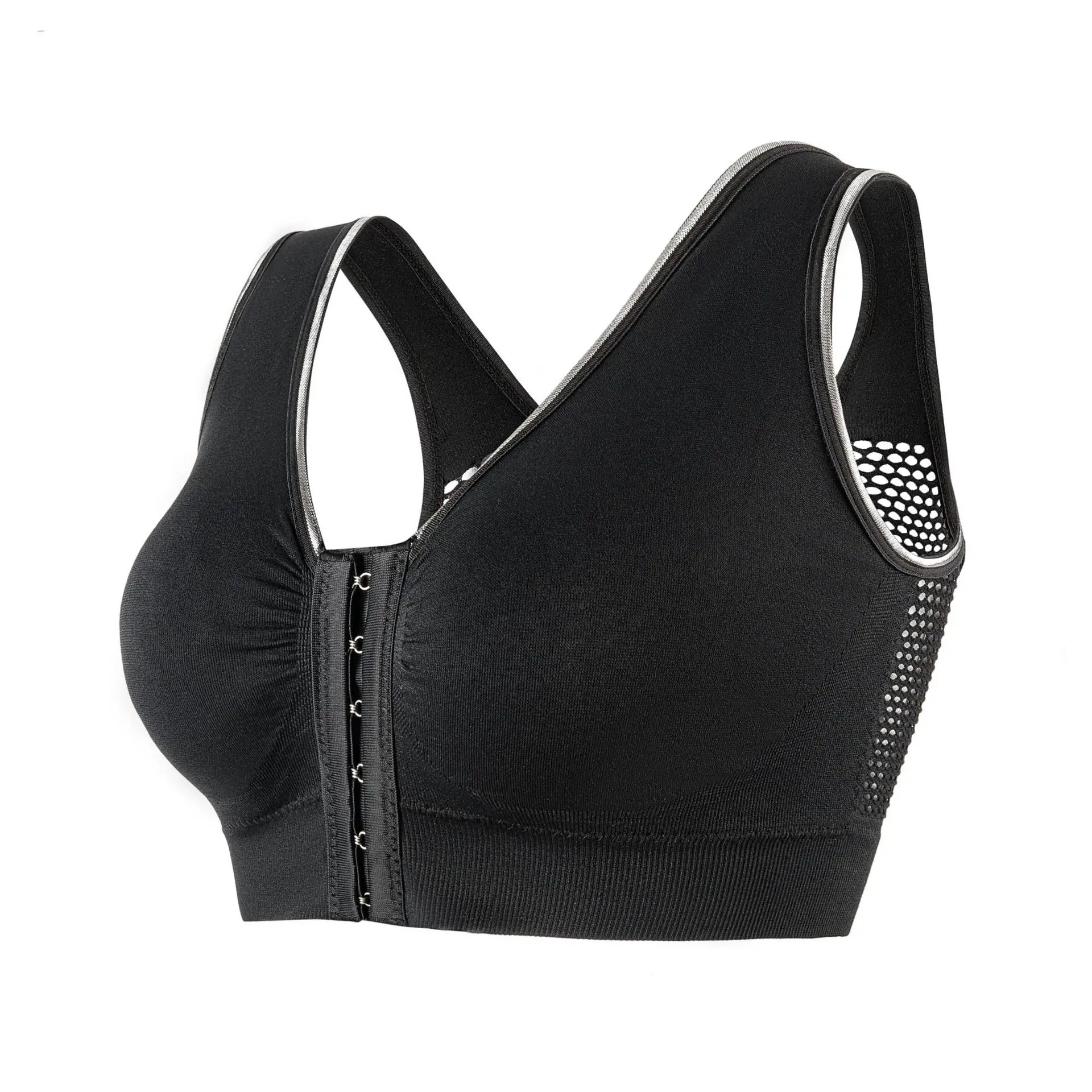 Sports Push Up Bra For Women Hollow Plus Size Bras Padded Wire Free Bralette Sexy Front Closure Breathable Brasserie Lingerie