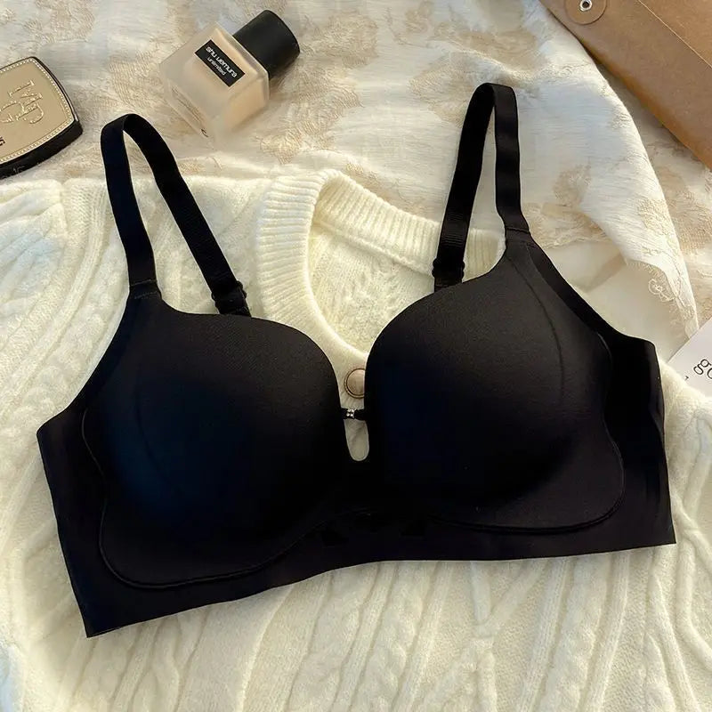 Push Up Bras for Small Chest  Invisible Skin Tone Plunge Bra with Lift No Show Coverage Comfortable Minimizer Strapless Adhesive