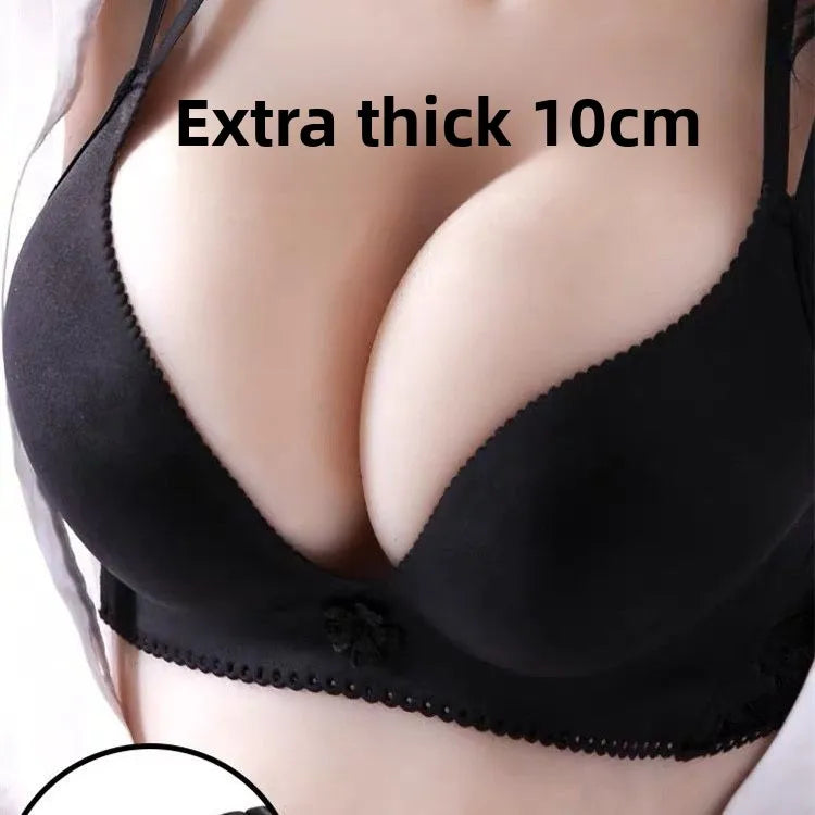 10CM Extreme Push Up Plunge Bra for Small Chest | Deep Cleavage Wireless Bralette | Seamless Invisible & Airy | Sexy Lift