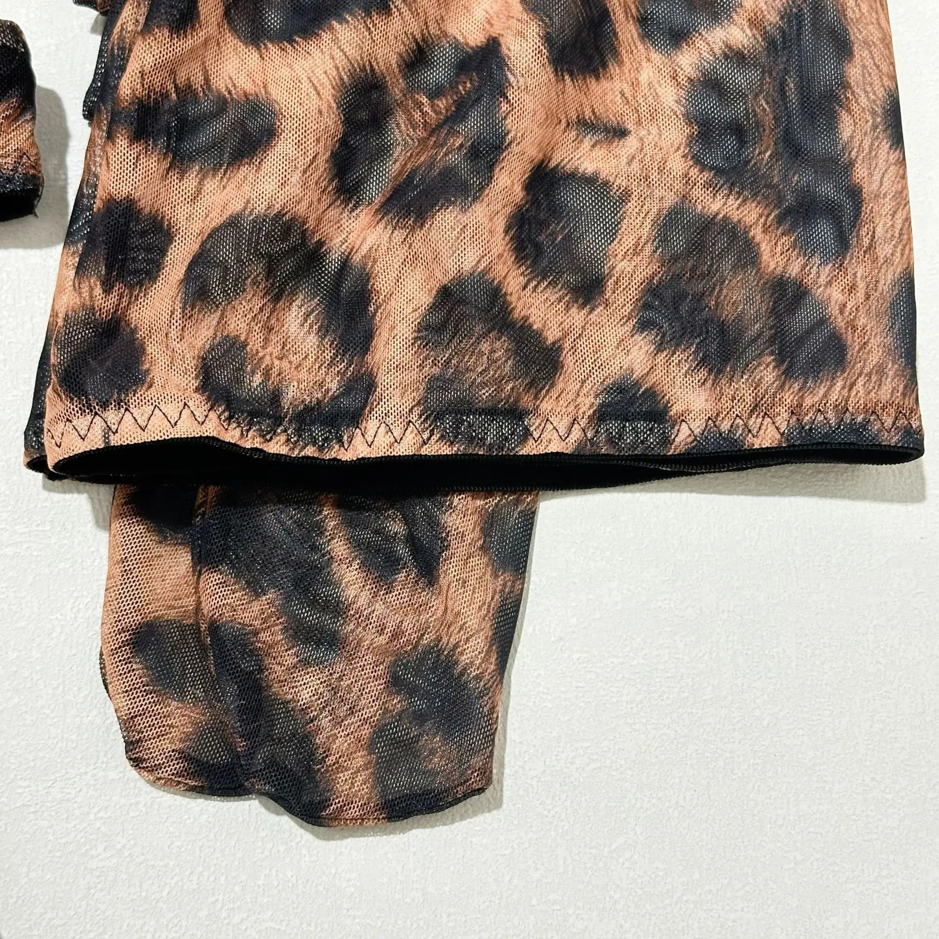 5Pcs Leopard Lingerie Set With Garter Belt Stockings Gloves Mesh Bra and Panty Set Strappy Underwear Erotic Costume For Women