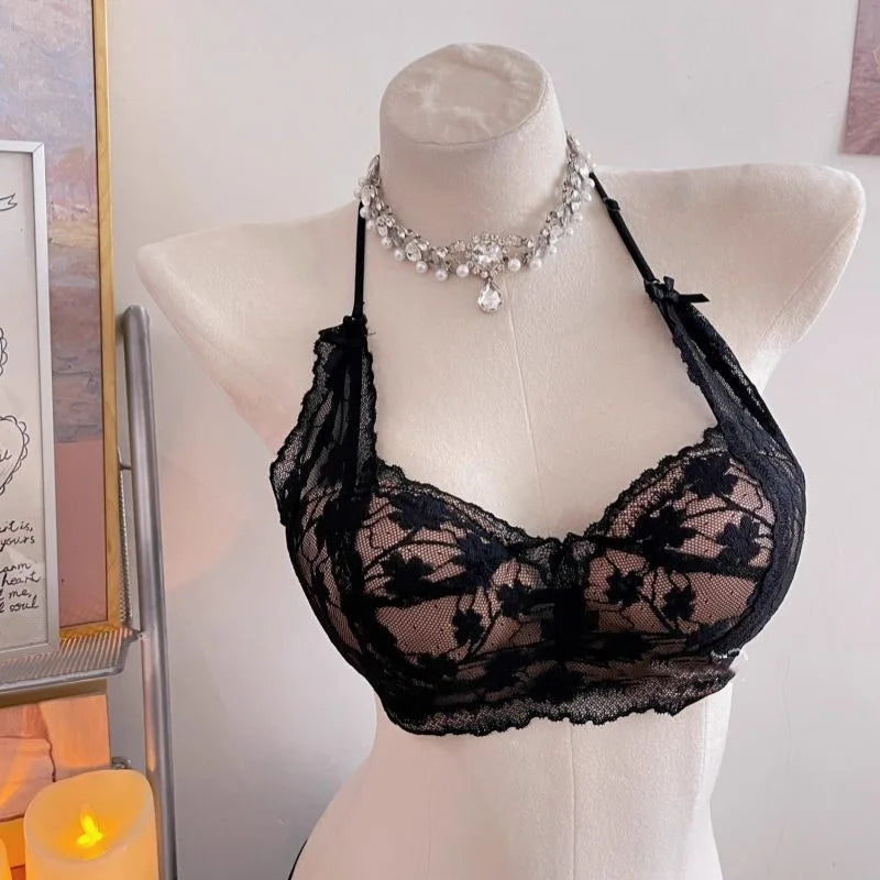 Neck-baring and Shoulder-revealing Lingerie with A Gathered, Sexy Lace Upper That Supports The Bra.