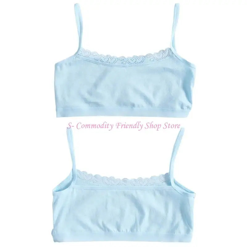 85AE Cartoon Bras for Teenage Girls Cotton Bra Five Colors U-Back Yoga Sports Bra