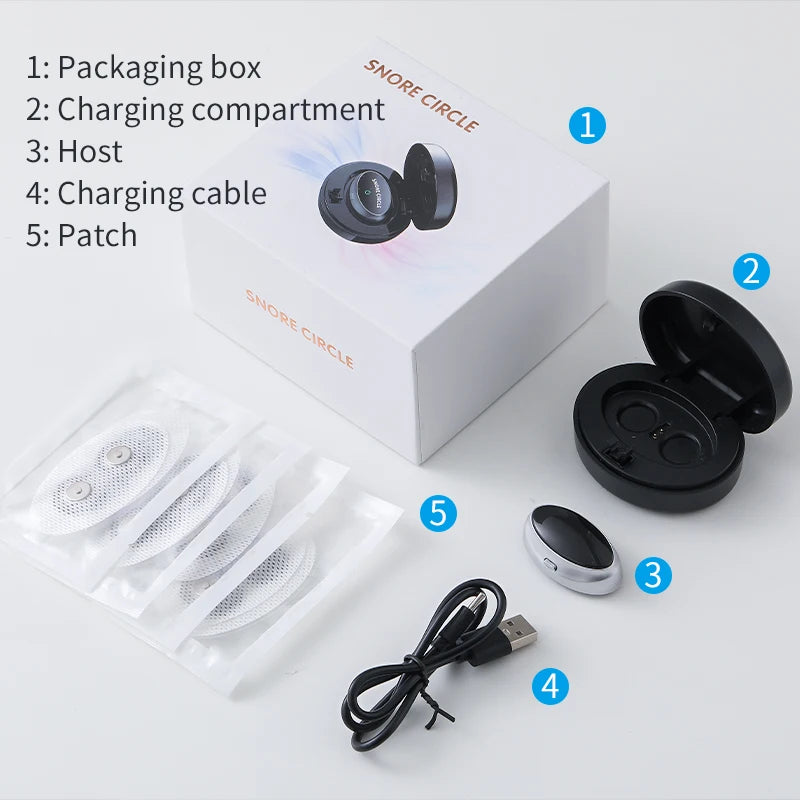 New Smart Anti Snoring Device Stop Snoring Dual Pulse Muscle Stimulator Anti Sleep Snoring Breathing Corrector Health Care