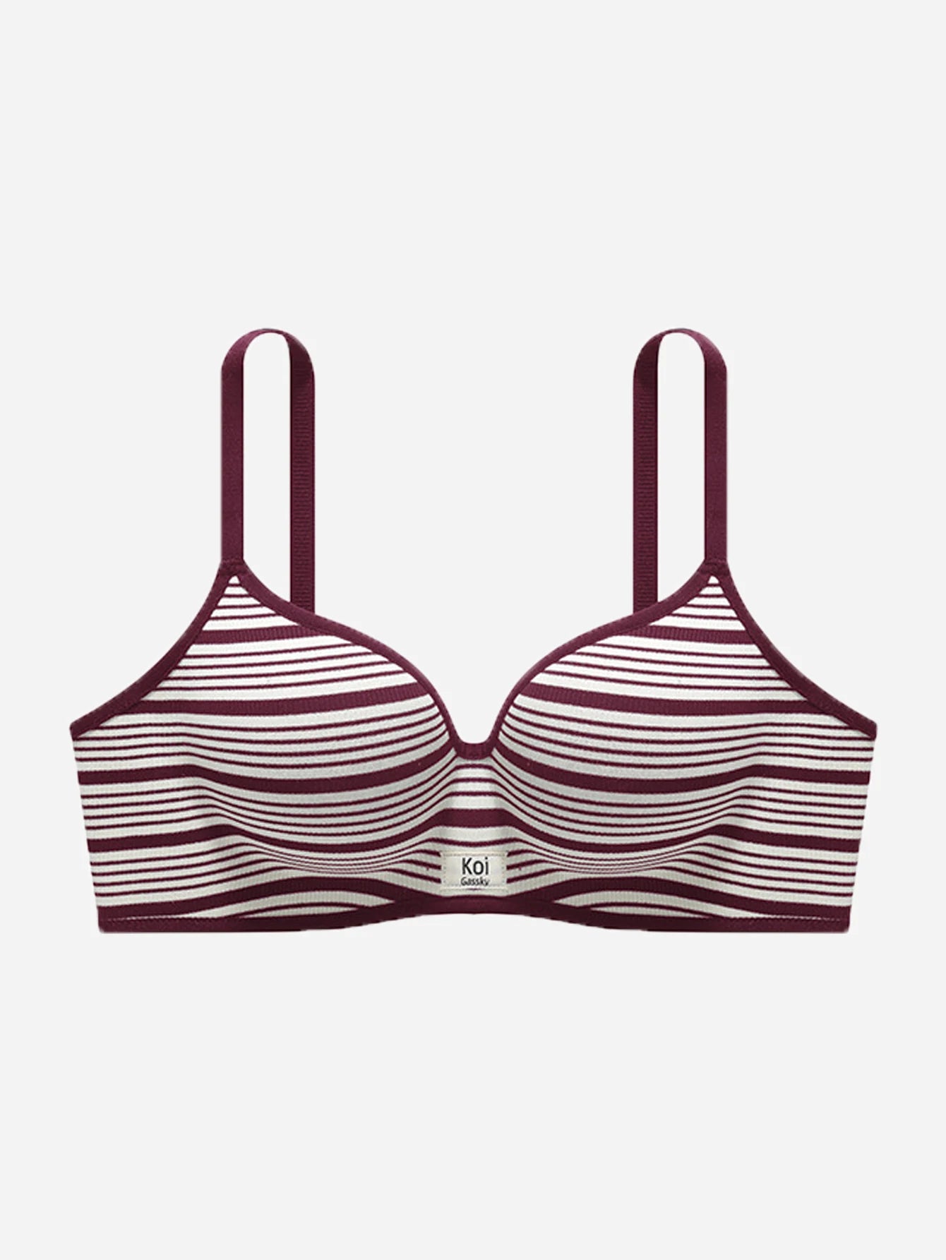 Sweet and edgy striped sexy lady fashion bra for petite busts with comfort