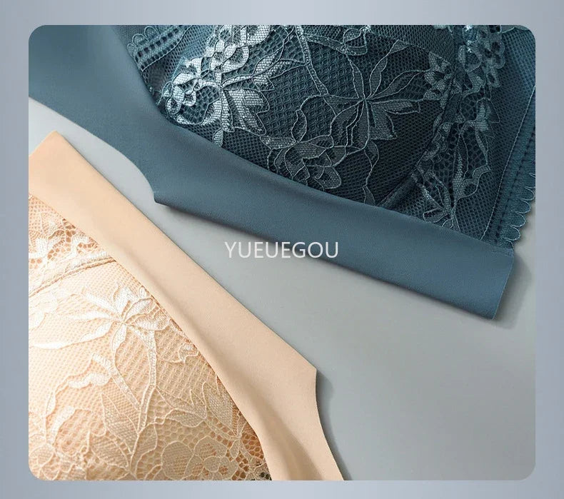 3 Pcs Women's Push Up Bralette Wireless Bras - 5cm Natural Lift, Seamless Lace Plus Size (L-6XL), No Underwire Comfort