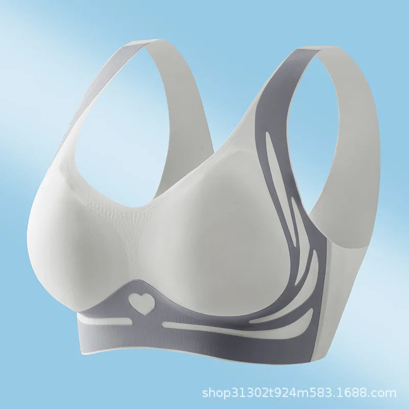 Seamless breast-collecting love bra to prevent sagging and lift up the anti-gravity support bra with contrasting colors sexy