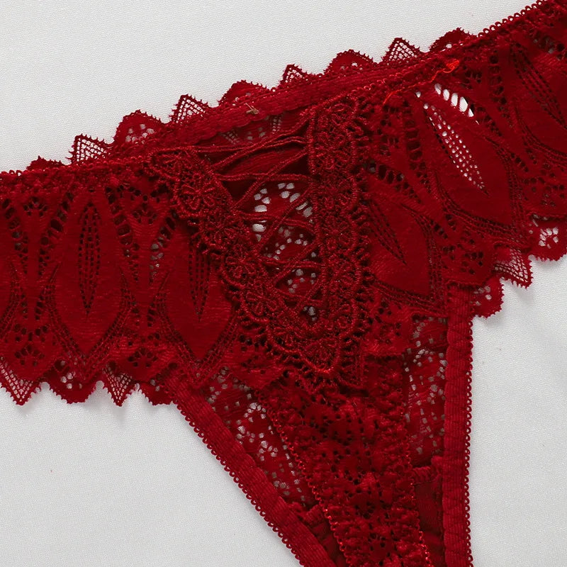 Women's Sexy String Panties Lace Thongs Lingerie Intimates Woman T-back Soft T-panties Designed Tangas Mujer