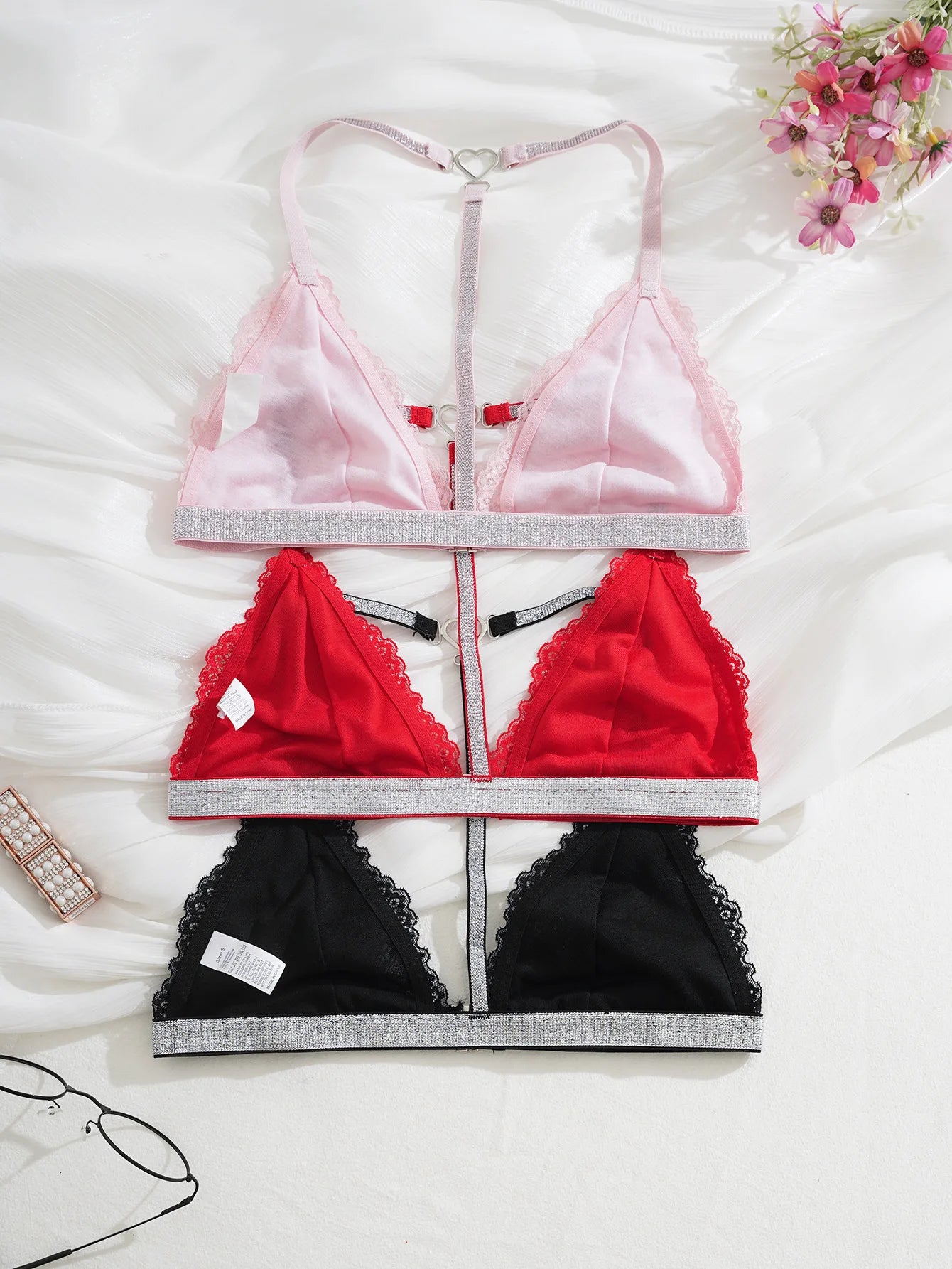 Sexy Backless Women Bras Party Underwear Fashion Female Lingerie Breathable Camisole Removable Bra Front Button Women's Lingerie