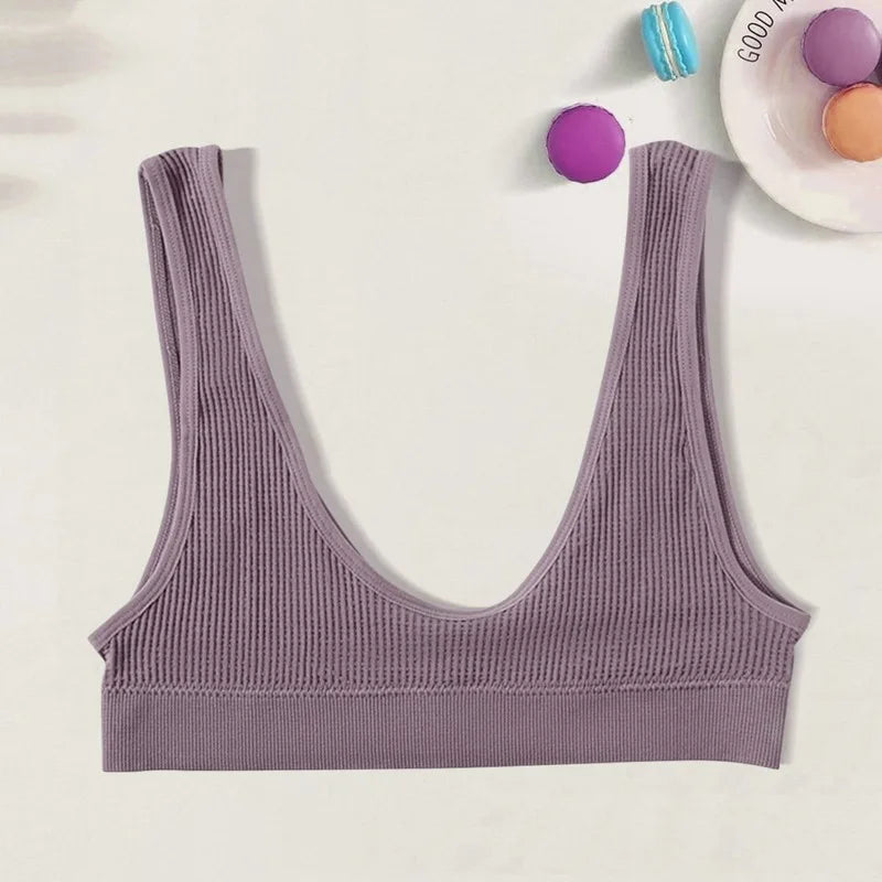 Women Seamless Bras Deep-U Shape Push Up Brassiere Sports Bralette Nowire Underwear Female Comfy Sexy Lingerie Top Intimates
