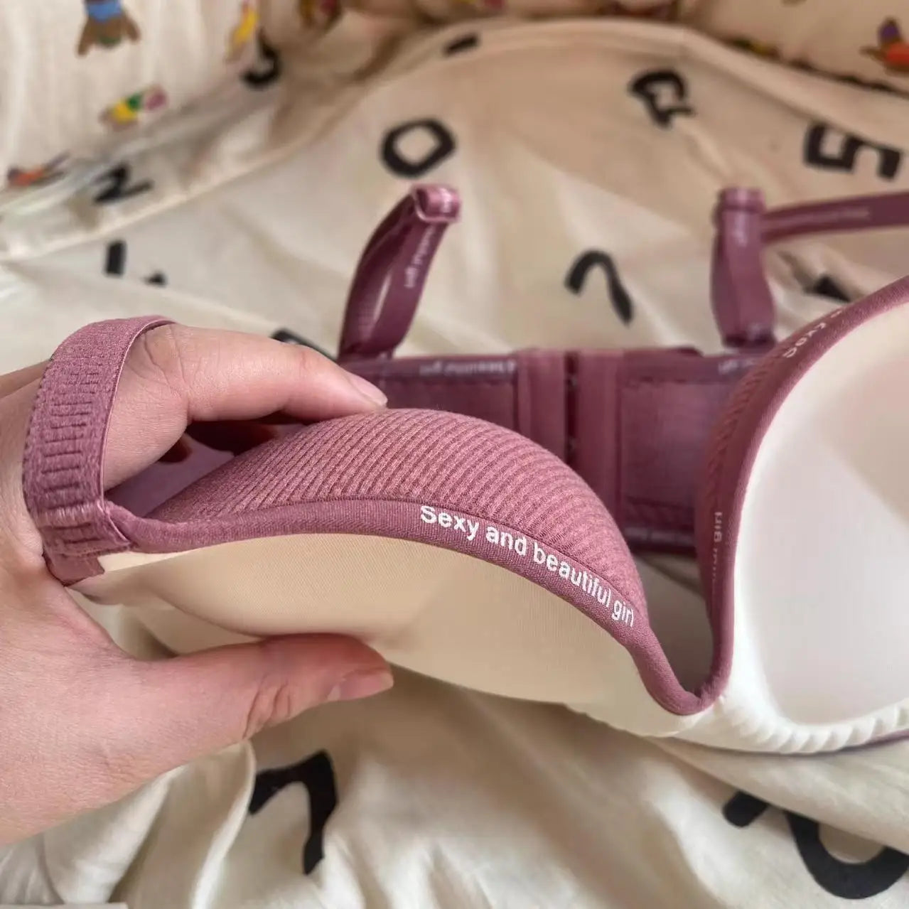 Wireless Push Up Bra for Small Chest - Seamless Anti-Sagging Invisible Bralette, Enhance Lift Comfort No Trace (Letter Design)
