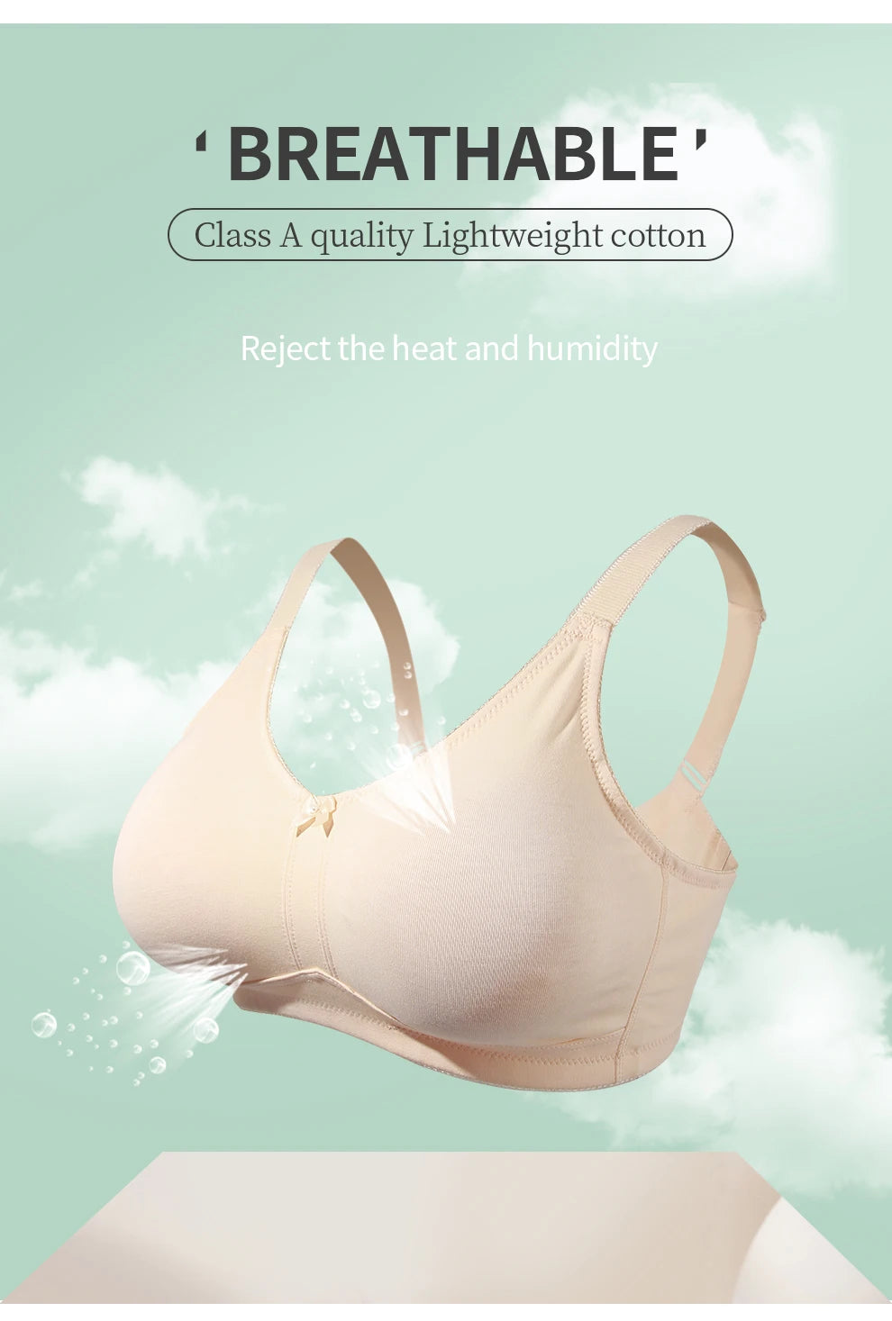 LERVANLA 2302 Bra Seamless Sexy Bras for Fat  Woman Mastectomy Bra Cotton Bralette Full Coverage Cup D E F G for Plus Size