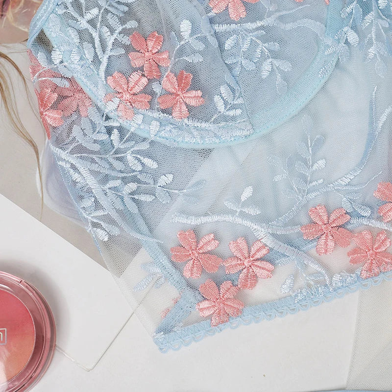 2 Pieces Sexy Lingerie Set Women Floral Bra Set Erotic Lingerie Set Female Sexy Lace Underwear Set Brief Sets