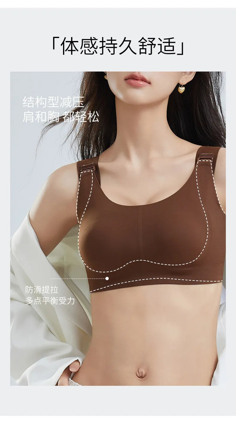 Demand Women's Full Coverage Minimizer Bras Lift Breast Retracting Anti Sagging Seamless No Mark M -3XL for Daily Wear Sleeping