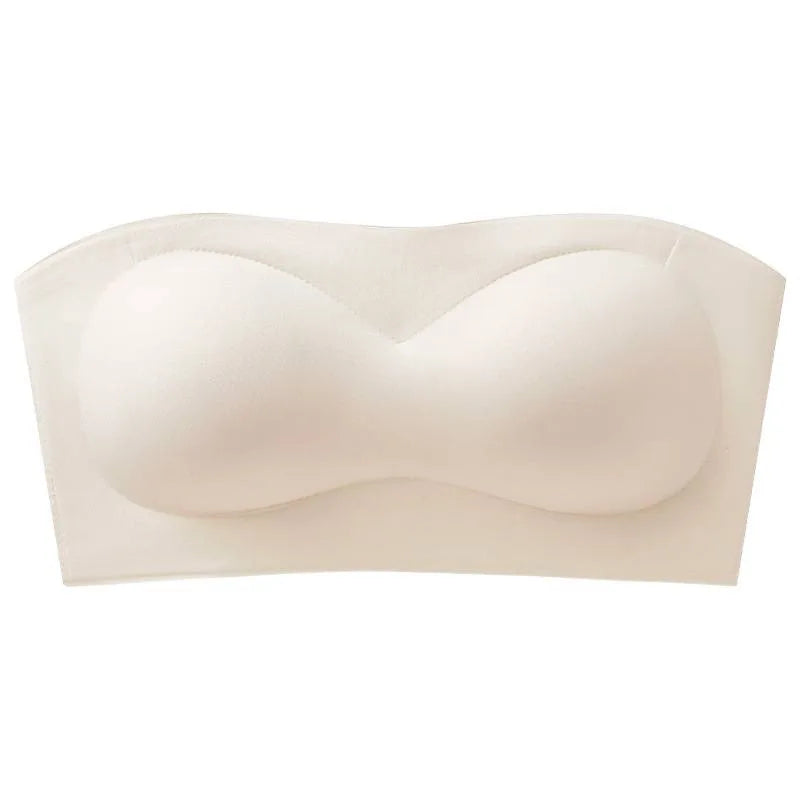 Non Slip Strapless Women's Hot Selling Bra, Small Chest Gathering, Lifting, Invisible and Breathable Liquid Foundation Underwear