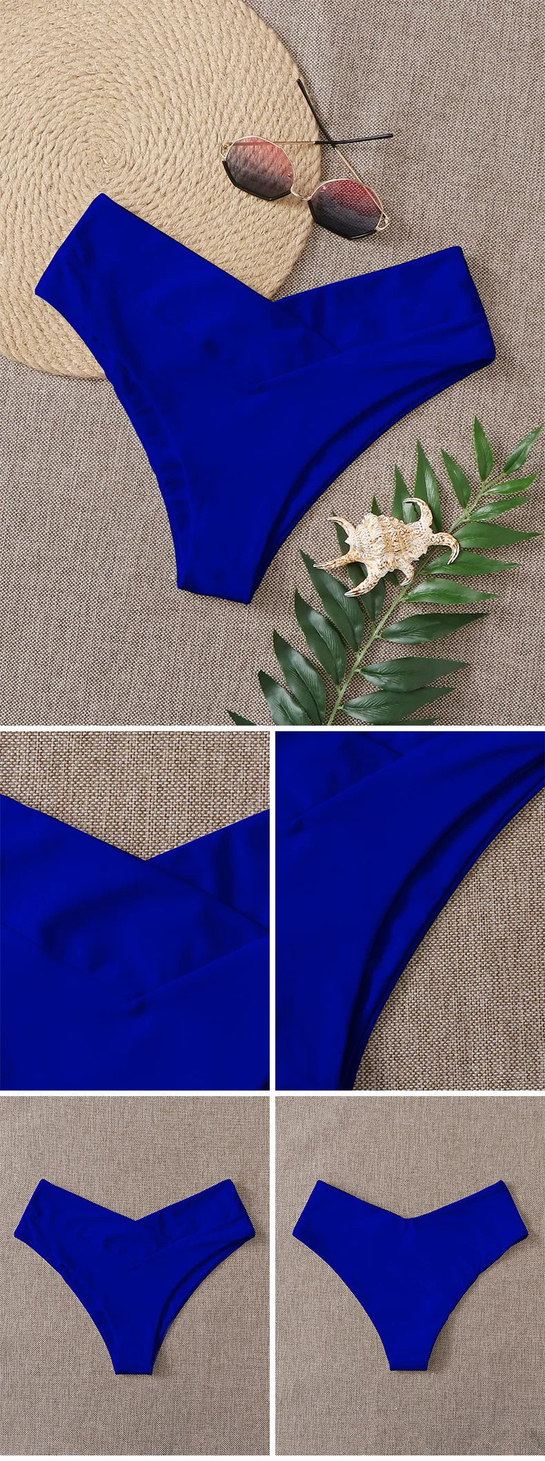 Solid Color Swimwear Women Briefs Bikini Bottom Brazilian Thong Swimsuit Classic Cut Bottoms Biquini Swim Short Ladies Swimsuit