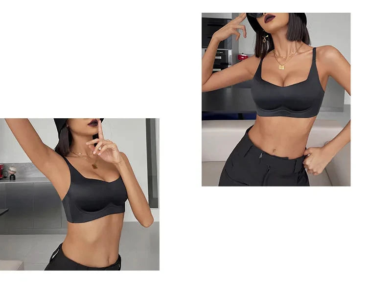 Sexy Push Up Bras French Women's Underwear Wire Free Female Gather Bralette Seamless Iingerie Ladies Comfort Brassiere