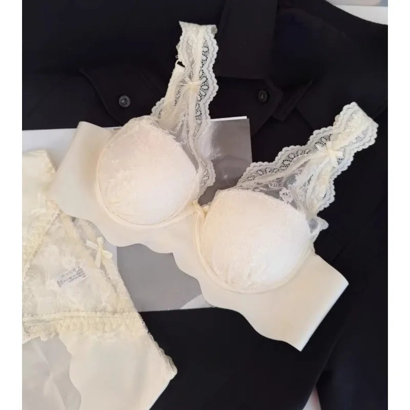 Wireless Push Up Bra Set for Women Small Chest Sexy Comfortable Lingerie Bralette Panty Set Great for Layering & Daily Use S-XL