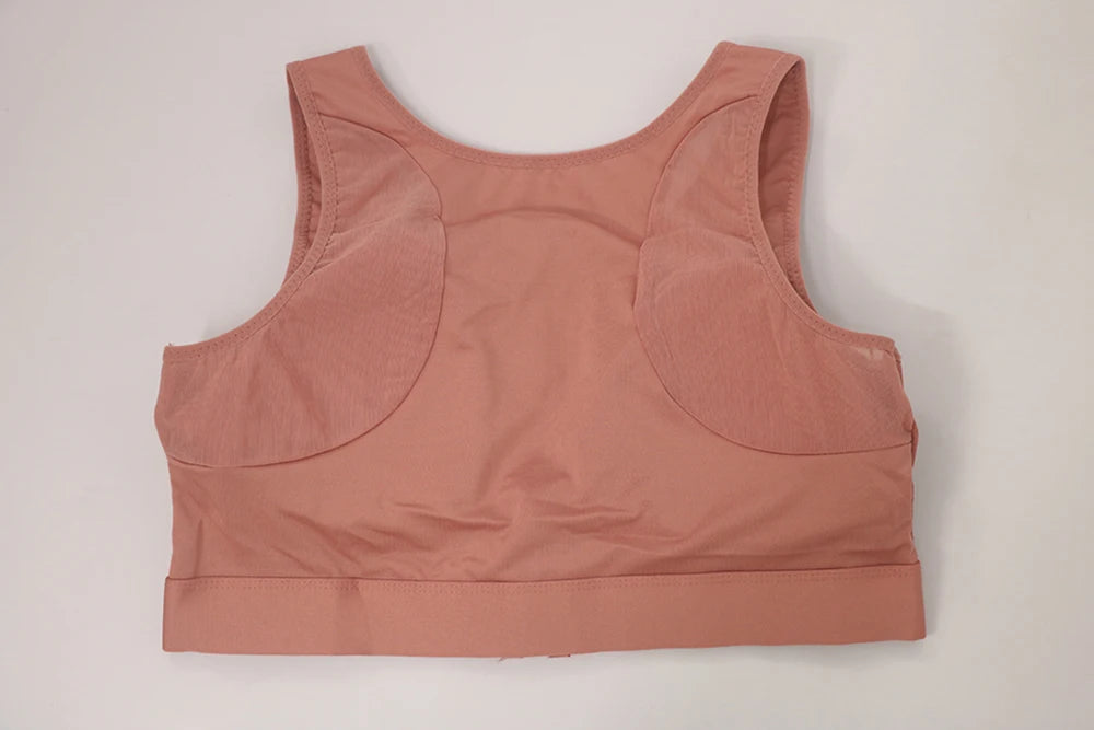 Plus Size Zip Front Closure Longline Bras Wireless Full Coverage Brassiere No Underwire Bralettes Hide Back Fat Bras