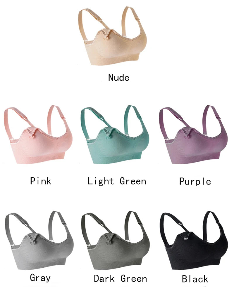 Wireless Maternity Bra Pregnant Women Seamless Prevent Sagging Breastfeeding Bras Push Up Breathable Front Open Nursing Bra Hot
