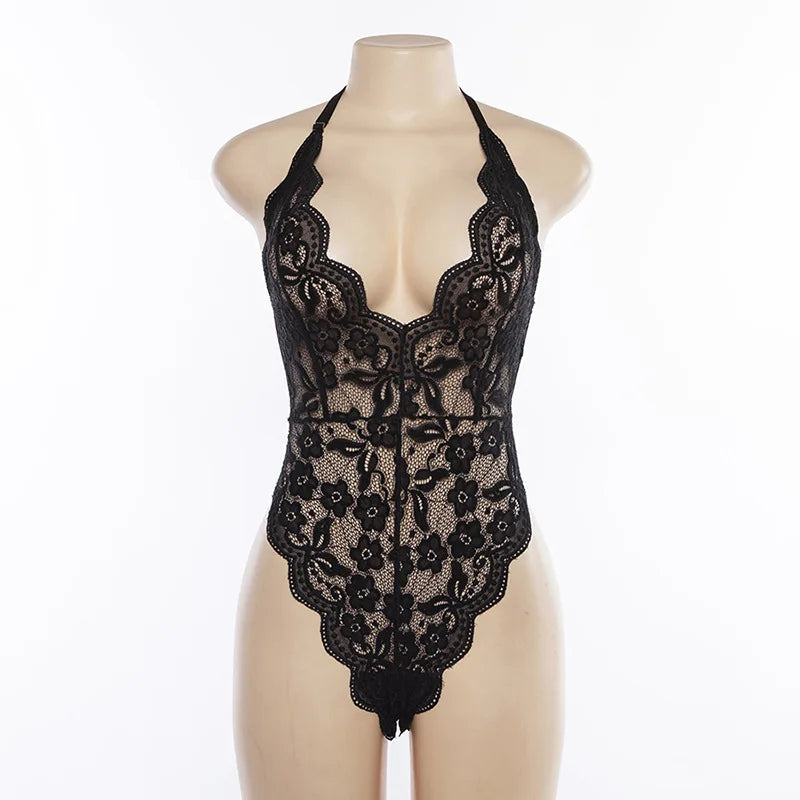 Sexy Bodysuit Woman Lingerie Babydoll Lace One-piece Bodysuit Porno Erotic Pajamas 18+ Adult Lingerie Wedding Sleepwear