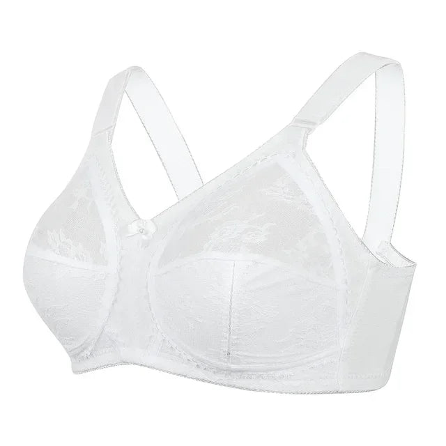 Big Minimizer Bras Large Size Lace Bra Women Sexy Unlined Full Coverage Ultra Thin Wireless Adjusted-straps Underwear Sujetador