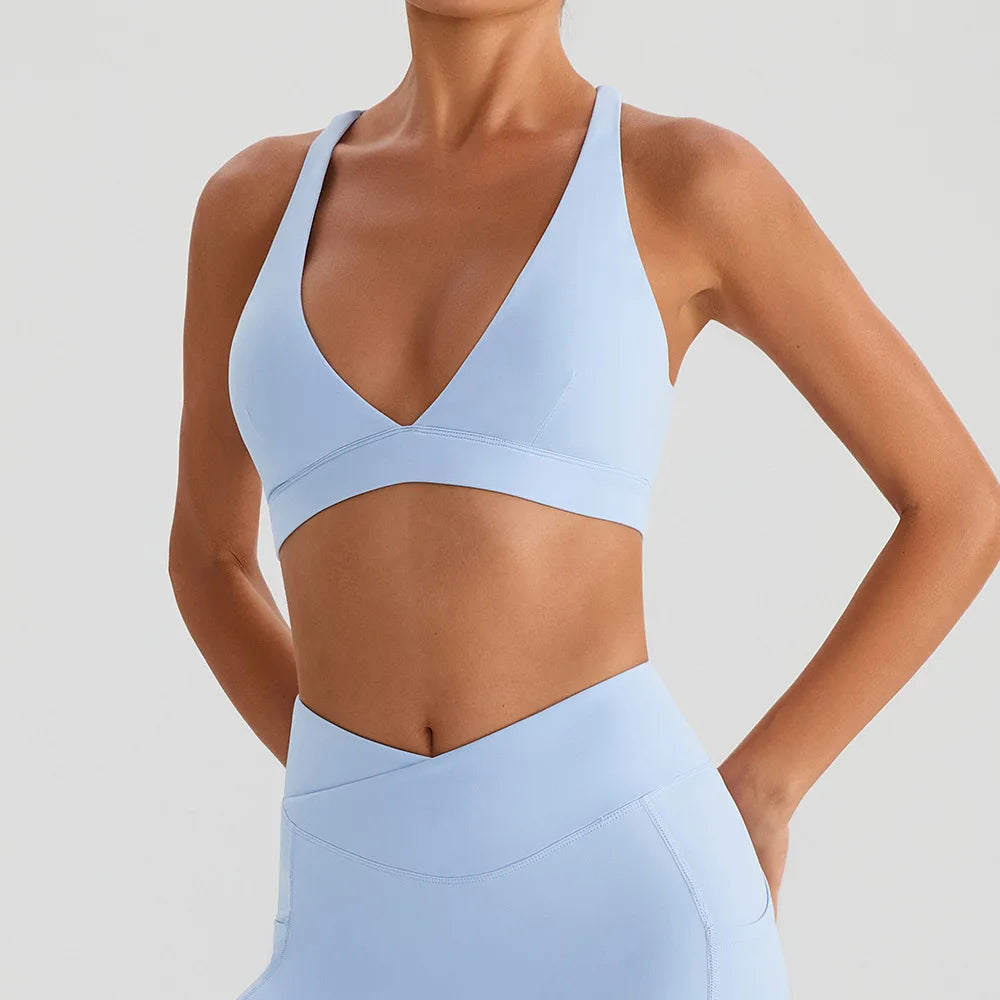 Sports Bras For Women Gym Top Shockproof Elastic Fitness Sports Underwear Slim Yoga Crop Top Sports Underwear Athletic Wear