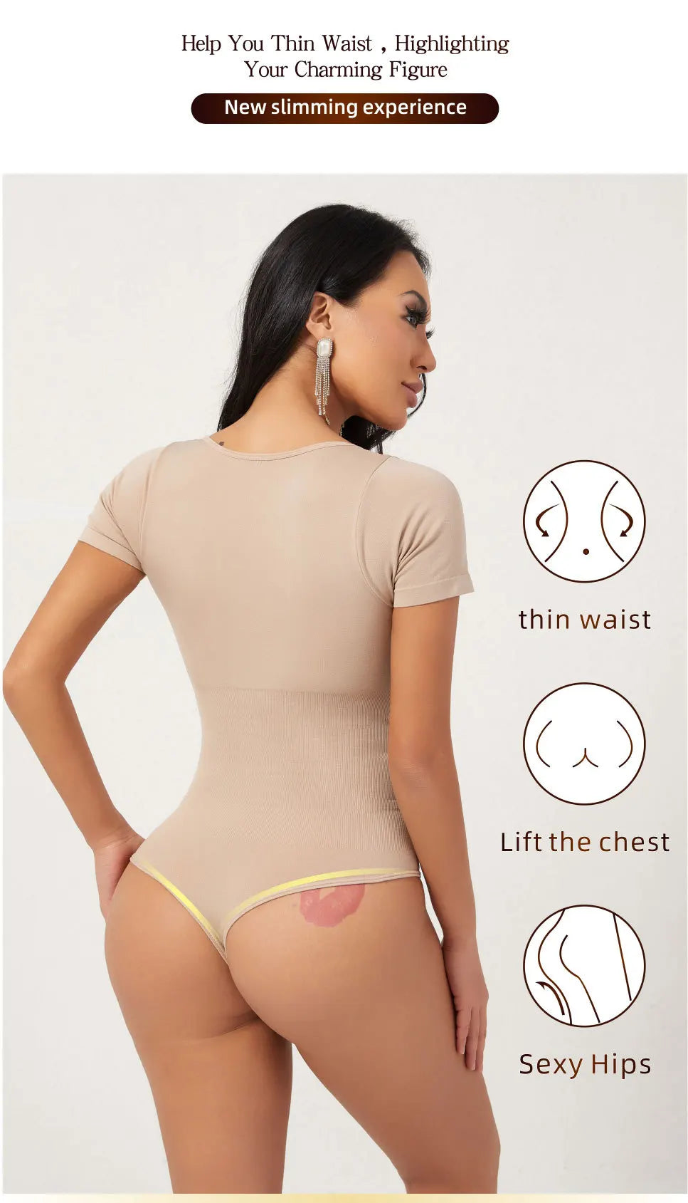Shapewear Waist Cincher Tummy Shaping Crotch Control Butt Hip Lifter Full Body Shaper Slimming Sheath Bodysuit Woman Body