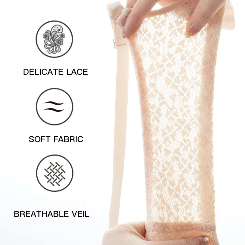 Sexy Lace Wireless Bras for Women Lingerie Push Up Bra Comfort Backless Sleep Tops Gathered Underwear French Bralette New