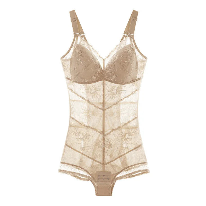 Shapewear One-Piece Fixed Cup Non-Slip Side Breast Slimming Shaping Bodysuit Womens Underwear Women Body Shaper