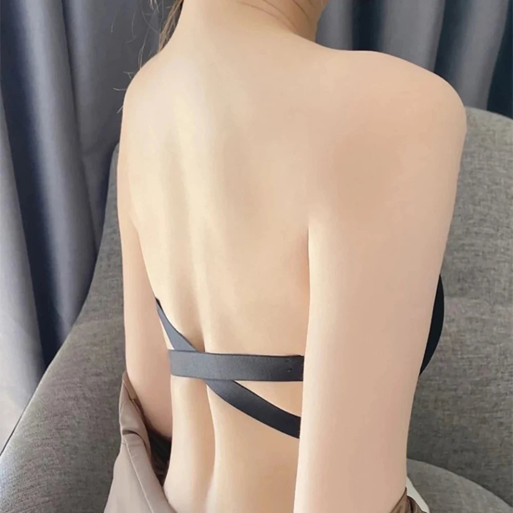 Strapless Bras For Women Wirefree Non Slip Tube Top Invisible Bralette Seamless Padded Bandeau Bra For Backless Dress