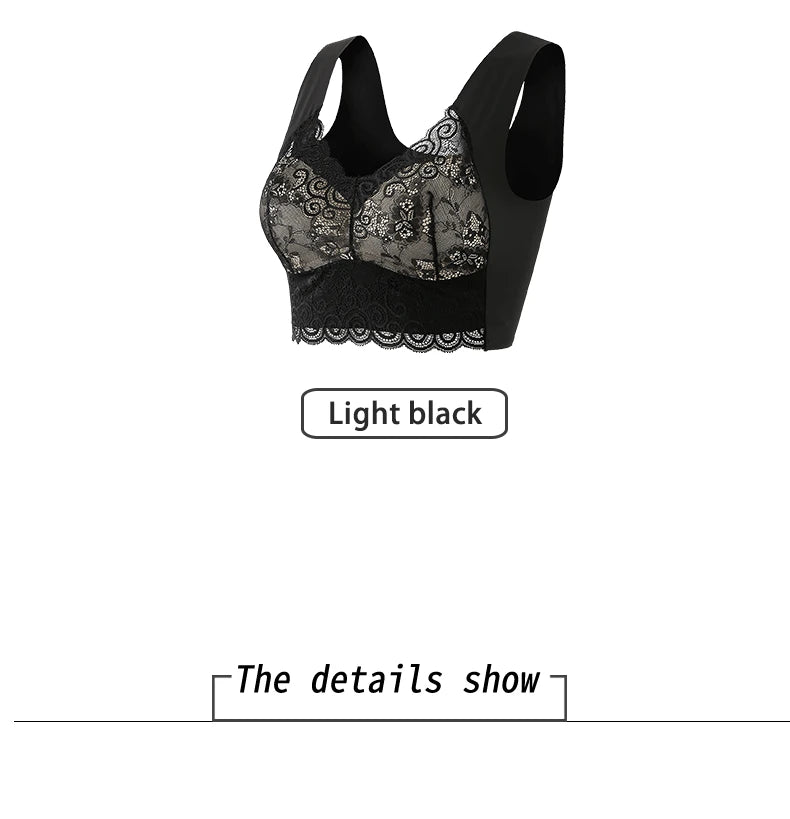 Bras For Women Underwear Plus Size Bra M-5XL Wire Free Brassiere Summer Wireless Bralette Push Up Sexy Lace Bra With Padding