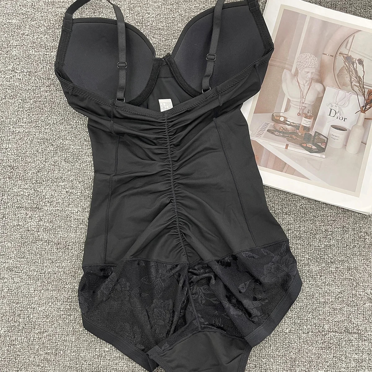 Enhanced Version Postpartum Bodysuit with Bra Lace Seamless Shapewear Full Coverage Control Underbust Bodysuit for Women