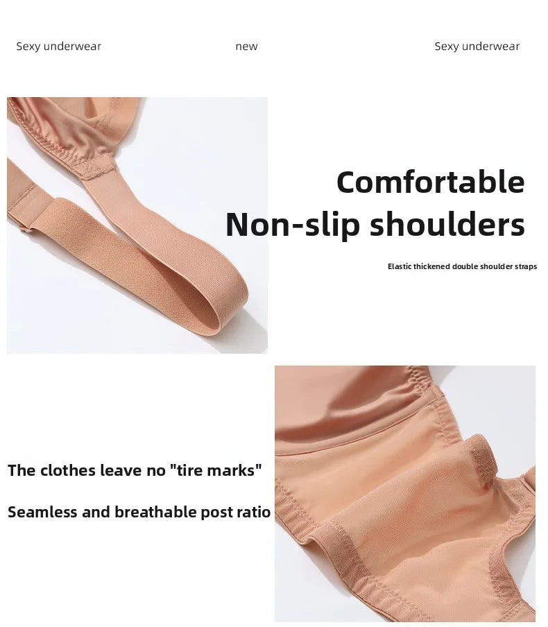 Plus Size Minimizer Bra Full Coverage Lift Support for Large Bust Wirefree Comfort Breathable Mesh Anti-Sagging E F G H I Cup