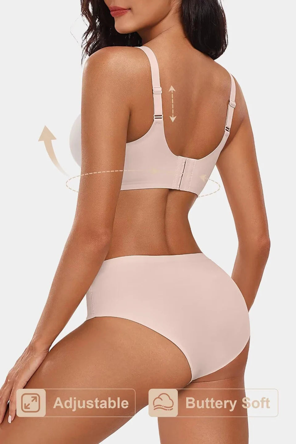Womens Wireless Push Up Bras No Underwire Soft Bralette Comfortable Full Coverage Seamless T Shirt Bra Plus Size Underwear