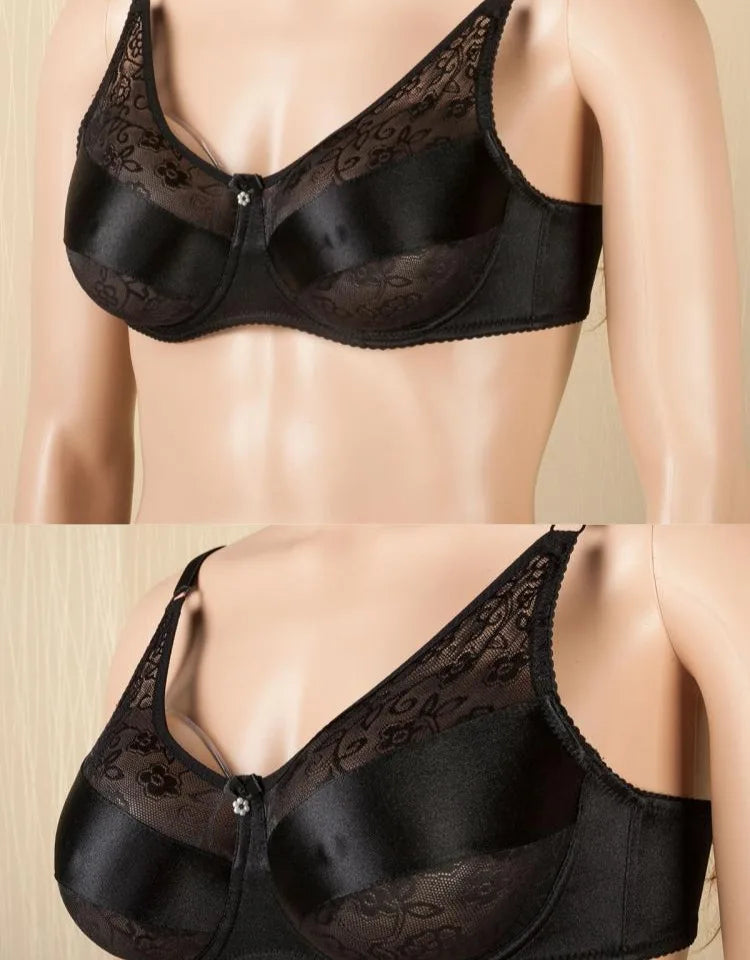 Sexy Crossdresser Bra CD Drag Queen Crossdresser Sissy Bra Fake Boobs Mastectomy Pocket Bra Suitable for Silicone Breast Forms