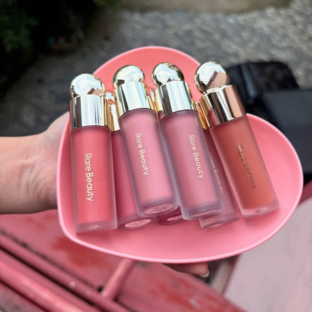 Rare Beauty Lip Gloss Liquid Blush Highly Pigmented Dewy Glow Natural Looking Waterproof Sweatproof Blusher Daily Use Makeup