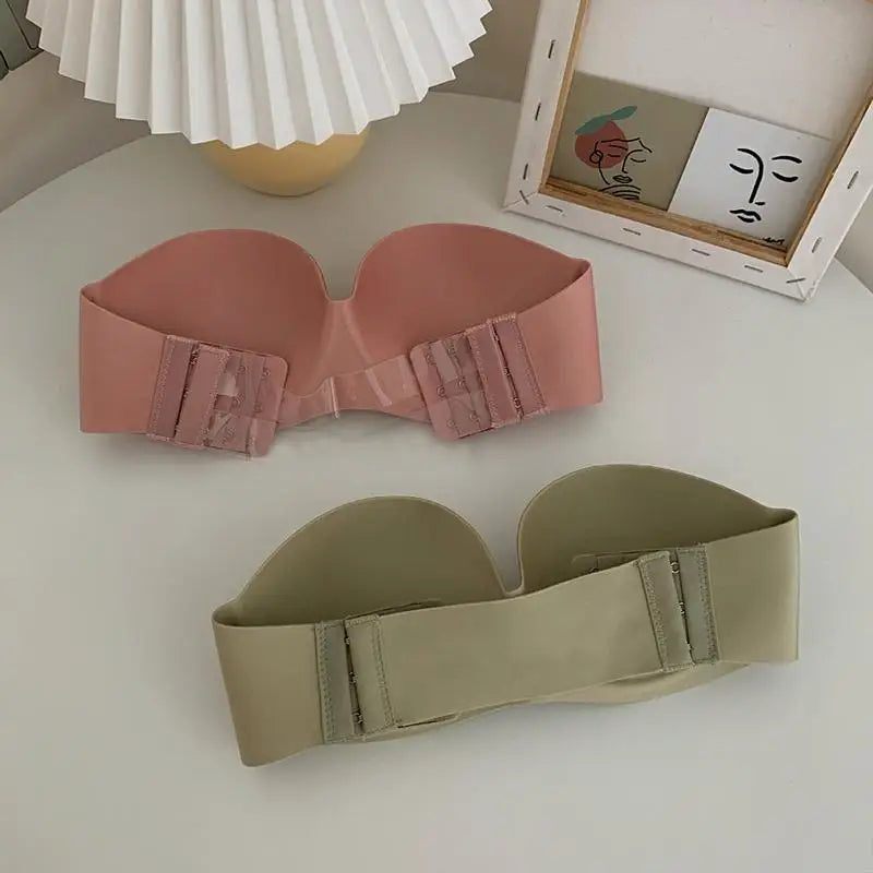 Women's Sexy Strapless Bra Push Up Padded Bras Female Underwear Seamless Invisible Bralette Without Straps Ladies Lingerie Bras