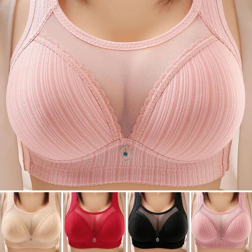Women Seamless Wireless Bra Solid Color Bra with Chest Pad Traceless Breathable Wide Shoulder Strap Push-up Bra Sexy Ladies Bras