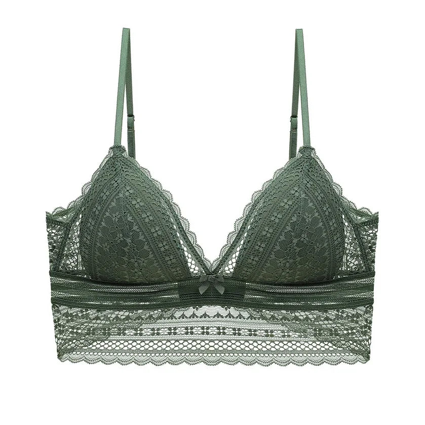 Backless Lace Bra Triangular Sexy Bralette Soft Low Back Biustonosz Women Lingerie Sexy Lace Bras for Women