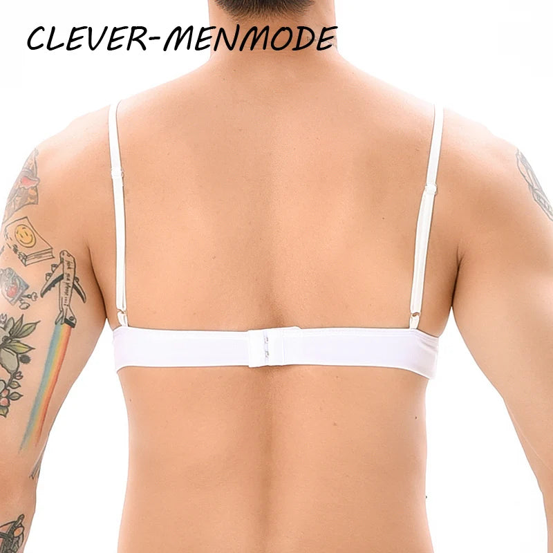 Men's Bras Sexy Underwear Lace See-Through Men's Safety Belts Body Sissy Clothing Gay Exposure Bikini Lingerie